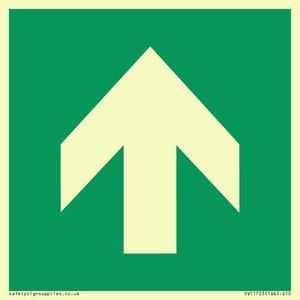 E907 Safe condition: Up / forwards arrow (90 deg supplimentary)